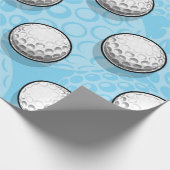 Ultimative Golfparty Blau Geschenkpapier (Ecke)