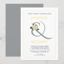 Ultimative graue, gelbe Ampere und virtuelle Hochz Einladung