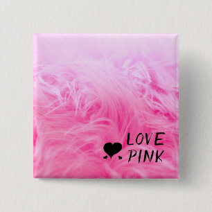 Ultimative Hot Pink Fuzzy Imitate Fur Button