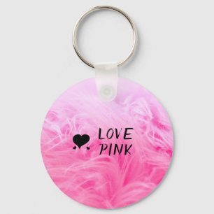 Ultimative Hot Pink Fuzzy Imitate Fur Schlüsselanhänger