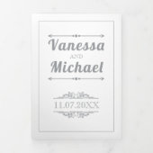 Ultimative Vintage Typografie Dreifach Gefaltete Einladung (Cover)