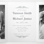 Ultimative Vintage Typografie Dreifach Gefaltete Einladung (Innenseite Mitte)