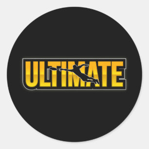 Ultimativer Frisbee-Spieler Disc Golf Männer Fraue Runder Aufkleber