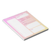 Ultimativer Wellness-Planer mit Tagesplan Notizblock (angewinkelt)