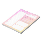 Ultimativer Wellness-Planer mit Tagesplan Notizblock (Rotiert)