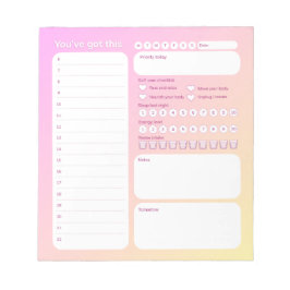 Ultimativer Wellness-Planer mit Tagesplan Notizblock