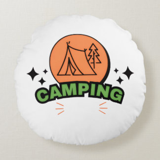 Ultimatives Camping-Abenteuer | Naturflucht & Outd Rundes Kissen