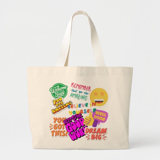 Ultimatives Ermutigungs-Collage Jumbo Stoffbeutel (Vorne)