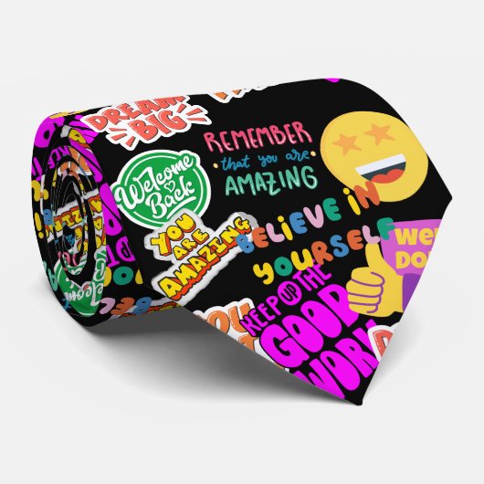 Ultimatives Ermutigungs-Collage Krawatte (Gerollt)