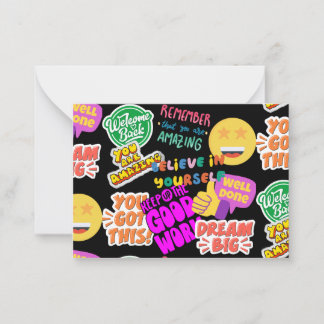 Ultimatives Ermutigungs-Collage Mitteilungskarte