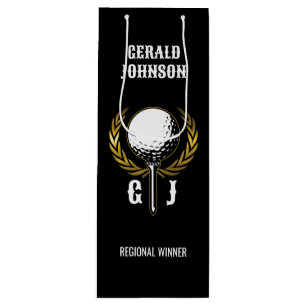 Ultimatives Golf-Monogramm-Design kleines Geschenk Geschenktüte Für Weinflaschen