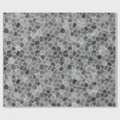 Ultimatives Grau gepflastertes Patchwork-Terrazzo- Geschenkpapier (Flach)