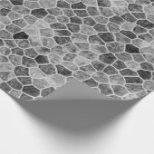 Ultimatives Grau gepflastertes Patchwork-Terrazzo- Geschenkpapier (Ecke)