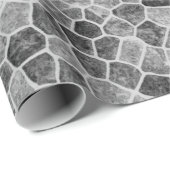 Ultimatives Grau gepflastertes Patchwork-Terrazzo- Geschenkpapier (Rolleneckpunkt)