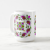 ultimatives Vintage-Muster Kaffeetasse (Vorderseite Links)