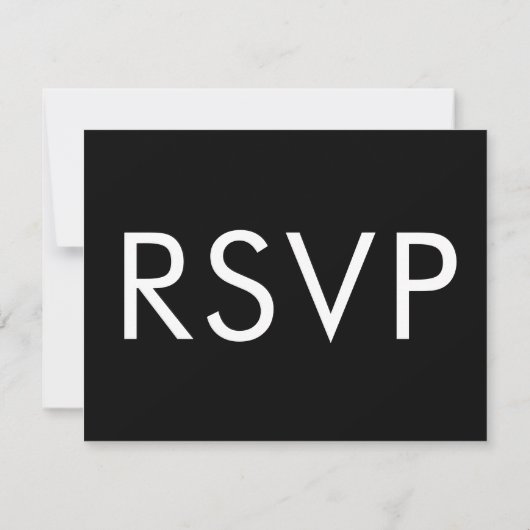 Ultra BOLD Moderne Multievent Hochzeit RSVP Karte (Rückseite)