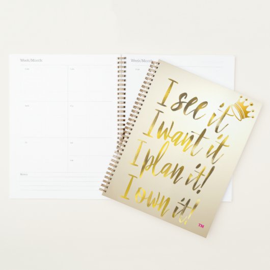 Ultra Chic Gold & Pearl Ivory Motivational Luxe Planer (Anzeige)