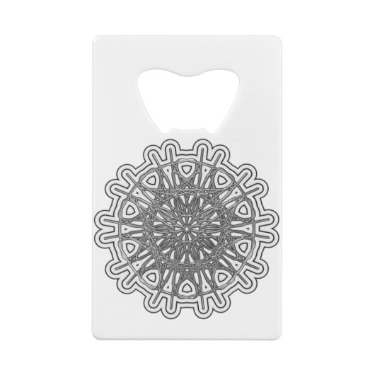 Ultra Cooles Mandala Design #1 Geldbeutel Flaschenöffner (Rückseite)