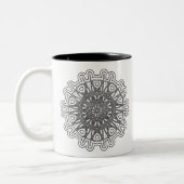 Ultra Cooles Mandala Design #1 Zweifarbige Tasse (Links)