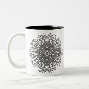 Ultra Cooles Mandala Design #1 Zweifarbige Tasse