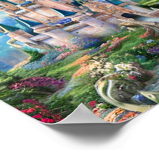 Ultra Detailierte Whimsical Fairytale Castle Tript Poster (Ecke)