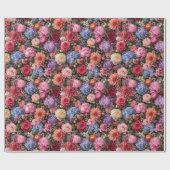 Ultra-detaillierte exquisite gemischte Blumen Geschenkpapier (Flach)