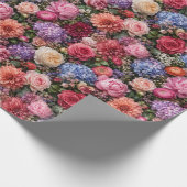 Ultra-detaillierte exquisite gemischte Blumen Geschenkpapier (Ecke)
