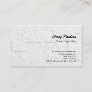 Ultra Dick Brush Script Wall Brick Business Card Visitenkarte
