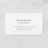 Ultra-dick Schwarz & Weiß Trendy Minimal Visitenkarte (Vorderseite)