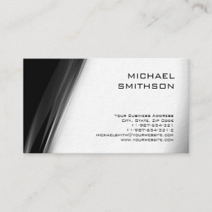 Ultra-dick Trendy Schwarz-weiß Gray Business Card Visitenkarte