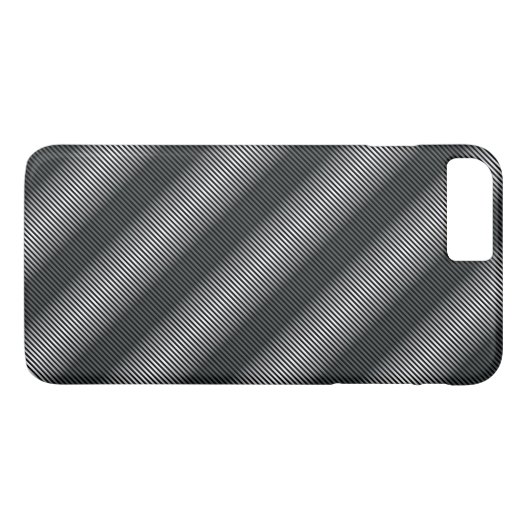 Ultra dünne schwarz-weiße Gradationslinien Case-Mate iPhone Hülle (Rückseite (Horizontal))