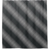 Ultra dünne schwarz-weiße Gradationslinien Duschvorhang (Vorderseite)