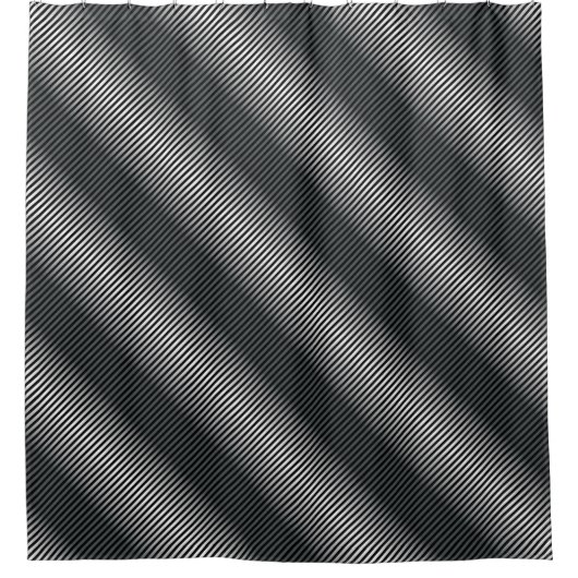 Ultra dünne schwarz-weiße Gradationslinien Duschvorhang (Vorderseite)