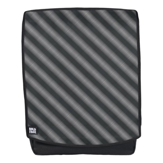 Ultra dünne schwarz-weiße Gradationslinien Rucksack (Vorderseite)