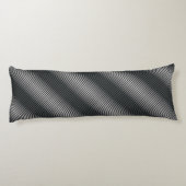 Ultra dünne schwarz-weiße Gradationslinien Seitenschläferkissen (Rückseite)
