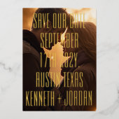 ULTRA EINFACHE BOLD DETAILS GOLD FOTO RETTE UNSER FOLIENEINLADUNG (Vorderseite)