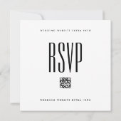 ULTRA EINFACHE BOLD NAMES FOTO SQUARE QR CODE UAWG SAVE THE DATE (Rückseite)