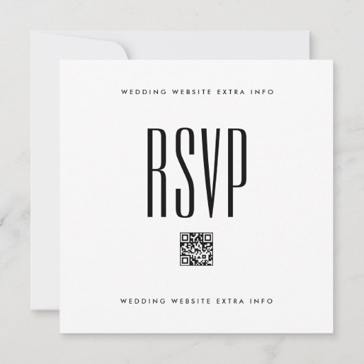 ULTRA EINFACHE BOLD NAMES FOTO SQUARE QR CODE UAWG SAVE THE DATE (Rückseite)