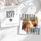 ULTRA EINFACHE BOLD NAMES FOTO SQUARE QR CODE UAWG SAVE THE DATE