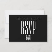 Ultra einfache, moderne QR CODE-Website für Hochze RSVP Karte (Rückseite)