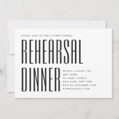 ULTRA EINFACHES MODERNES BOLD WEDD PROBE DINNER EINLADUNG (Vorderseite)