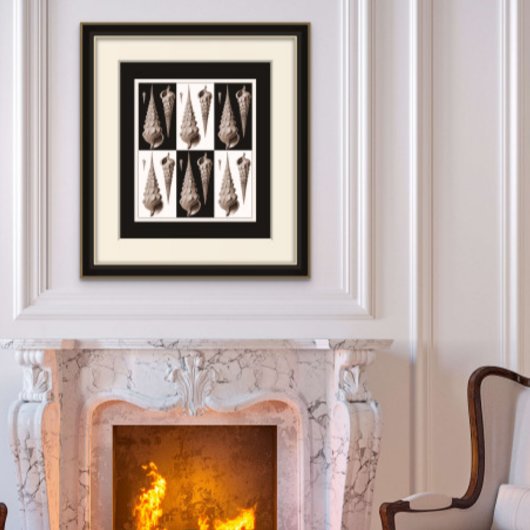 Ultra Elegantes Vintages Art Deco Muschel Poster