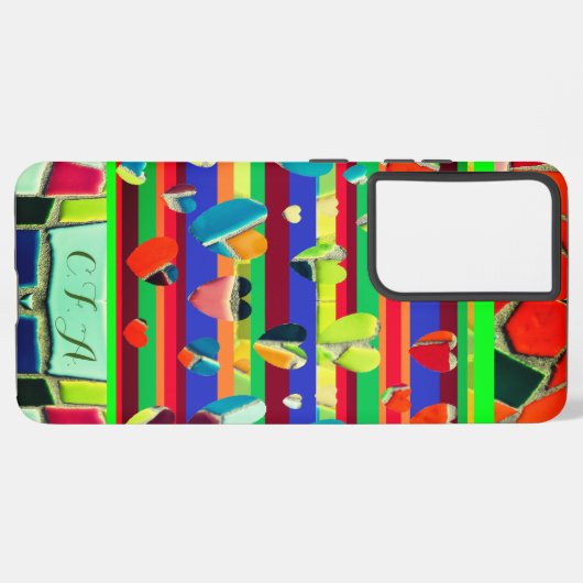 Ultra Fun Abstrakt Mosaik Samsung Galaxy Hülle (Linke Seite)