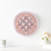 Ultra glamouröser rosa Glitzer und Diamanten Große Wanduhr (Zuhause)