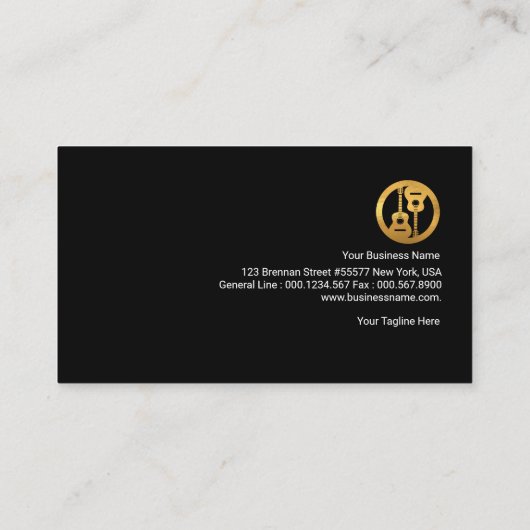 Ultra kreativer futuristischer Gitarrist-Musiker Visitenkarte (Rückseite)