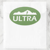 Ultra läuft ovaler aufkleber (Tasche)