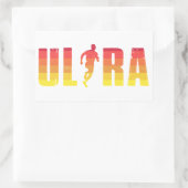 Ultra läuft rechteckiger aufkleber (Tasche)