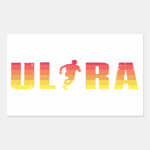 Ultra läuft rechteckiger aufkleber