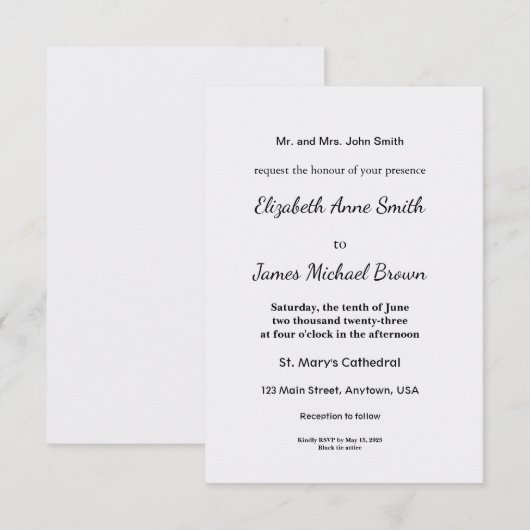 Ultra Light Gray Minimal Background Begleitkarte (Vorne/Hinten)