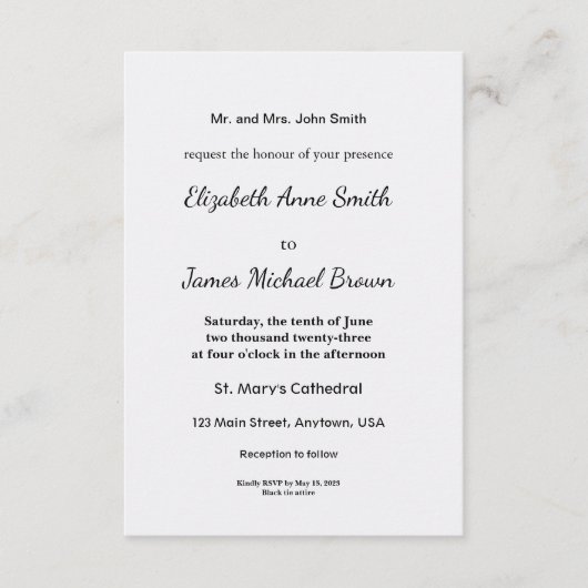 Ultra Light Gray Minimal Background Begleitkarte (Vorderseite)